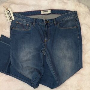 Mountain Khakis Women's Blue Straight Leg Jeans- organic cotton